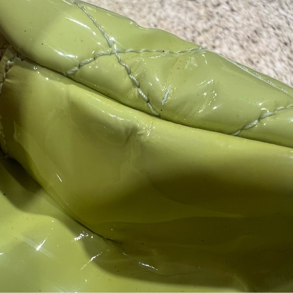 CHANEL Quilted Green Patent Leather Just Mademoiselle Shoulder Bag - Picture 10 of 16